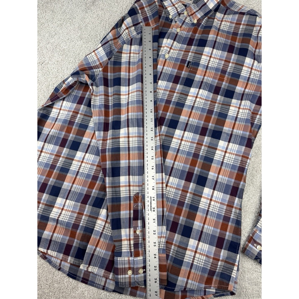 Barbour Plaid Button Down Shirt Blue Red White ~ Long Sleeve Mens XL ~ Pocket - Picture 14 of 16